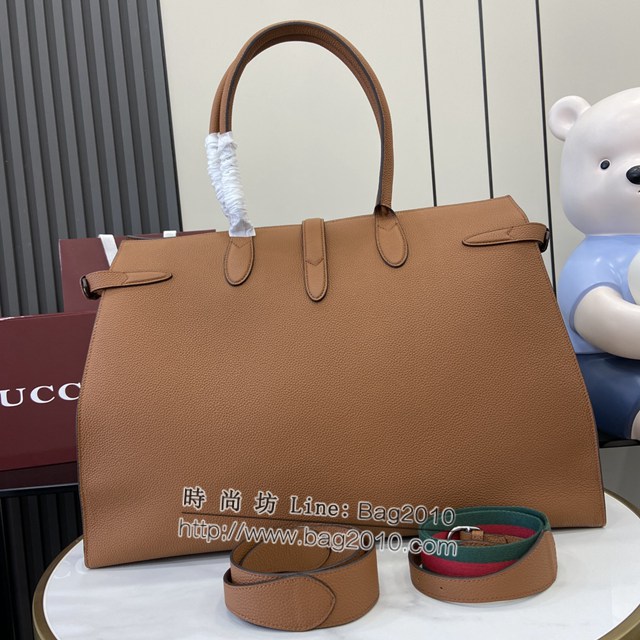 Gucci專櫃古馳最新款男士大號手提托特包 jh2004型號：796761
